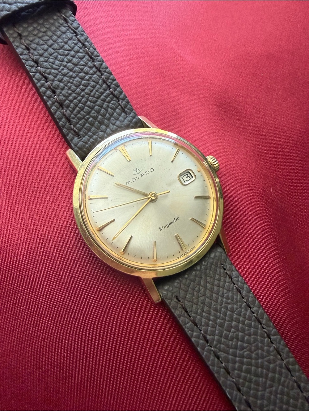 SERVICED Vintage 1960s Movado Kingmatic Subsea 28 Jewel 35mm Automatic Watch